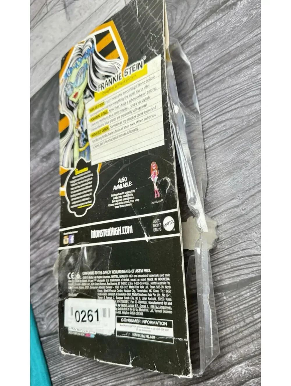 Monster High Day-To-Night Fashion Frankie Stein Doll Mattel DRL76 NIB Damaged‎